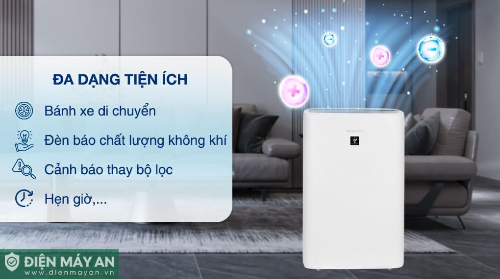 Máy lọc không khí và tạo ẩm Sharp KI-N50V-W 51W